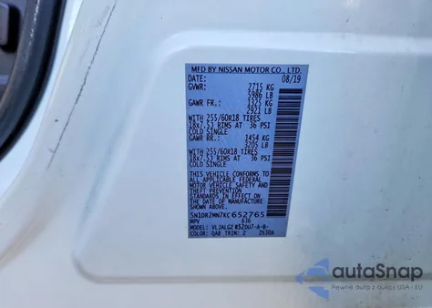2019 Nissan Pathfinder S from USA, damaged, VIN 5N1DR2MN7KC652765